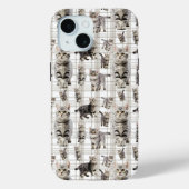 Whimsical Cat iPhone 15 Phone Case (Rückseite)