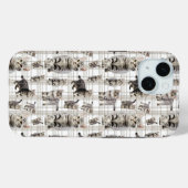 Whimsical Cat iPhone 15 Phone Case (Rückseite (Horizontal))