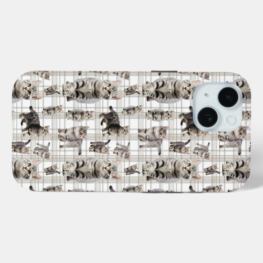 Whimsical Cat iPhone 15 Phone Case (Rückseite (Horizontal))