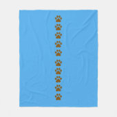 Whimsical Cat Lover Blau Fleecedecke (Vorderseite)
