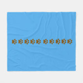 Whimsical Cat Lover Blau Fleecedecke (Vorderseite (Horizontal))