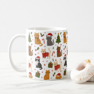 Whimsical Cat Lover's Cosy Christmas Tasse