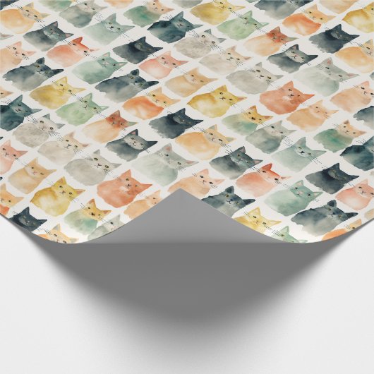 Whimsical Cat Lovers Geschenkpapier (Ecke)