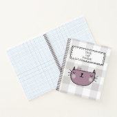 Whimsical Cat Lover's Purfect Buffalo Kariert Notizblock (Innenseite)