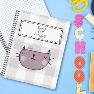 Whimsical Cat Lover's Purfect Buffalo Kariert Notizblock