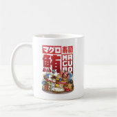 Whimsical Cat Maguro Tuna Sushi Workshop Kaffeetasse (Links)