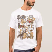 Whimsical Cat Making Kuih Kapit T-Shirt (Vorderseite)