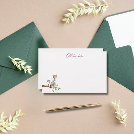 Whimsical Cat Mama Cat Lover Niedliche Wasserfarbe Briefpapier