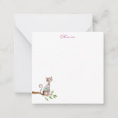 Whimsical Cat Mama Cat Lover Niedliche Wasserfarbe Mitteilungskarte (Vorderseite)