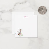 Whimsical Cat Mama Cat Lover Niedliche Wasserfarbe Mitteilungskarte (Vorderseite/Rückseite Beispiel)