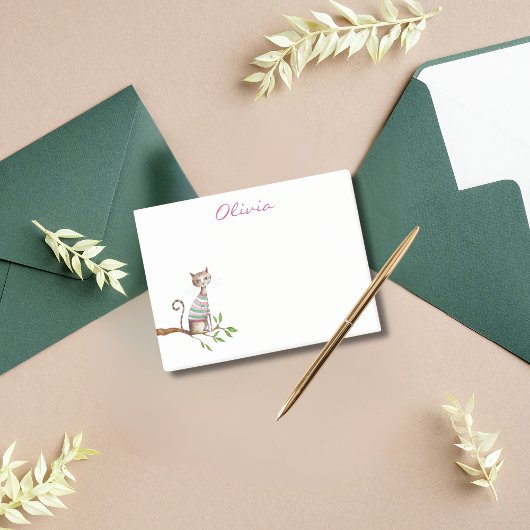 Whimsical Cat Mama Cat Lover Niedliche Wasserfarbe Post-it Klebezettel