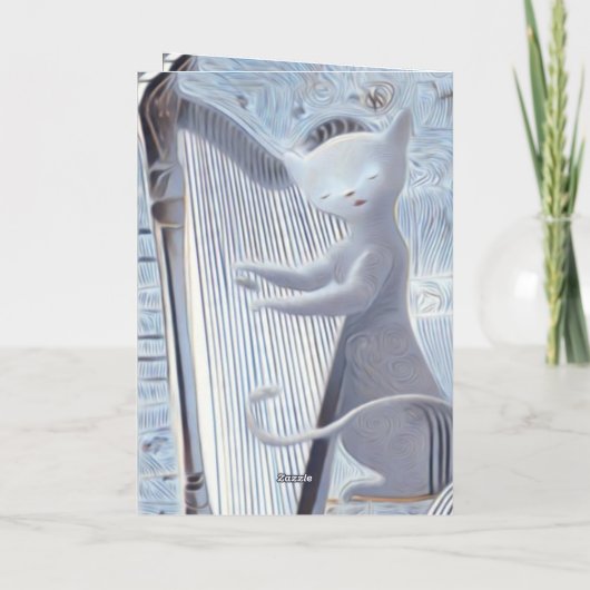 Whimsical Cat Music – Greeting Card Karte (Rückseite)