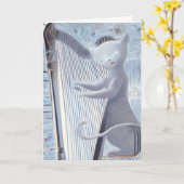 Whimsical Cat Music – Greeting Card Karte (Gelbe Blume)