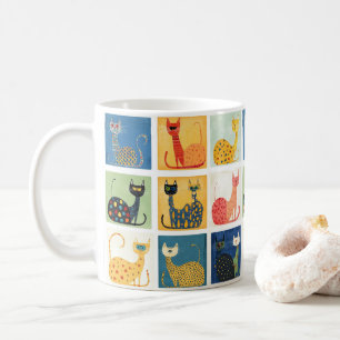 Whimsical Cat Parade Kaffeetasse