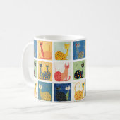 Whimsical Cat Parade Kaffeetasse (Vorderseite Links)