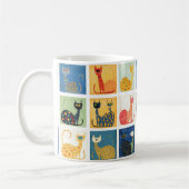 Whimsical Cat Parade Kaffeetasse (Links)