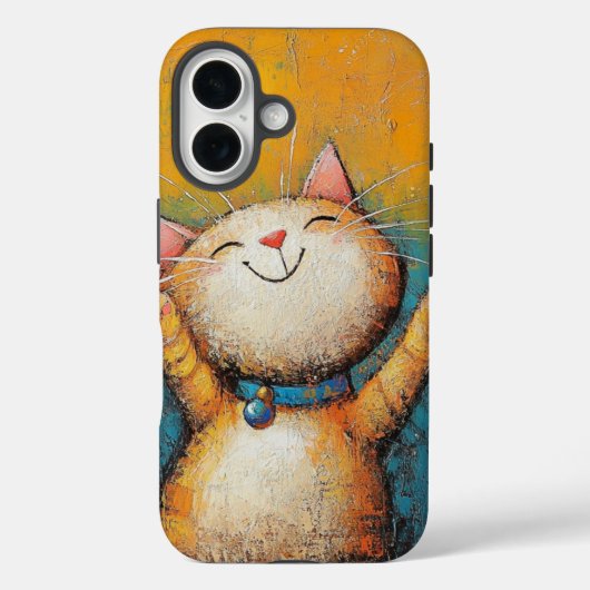 Whimsical Cat Phone I6 Fall Case-Mate iPhone Hülle (Rückseite)