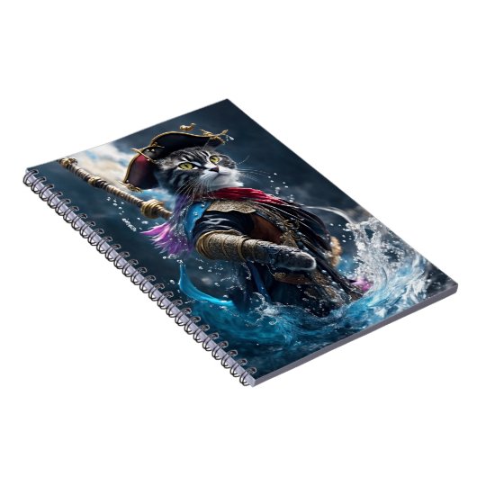 Whimsical Cat Pirate Adventure Notizblock (Rechte Seite)