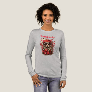 Whimsical Cat Poker Celebration Tri-Blend Shirt