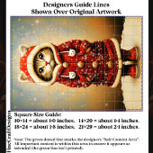 Whimsical Cat, Red Coat, Snow EJ5 Decoupage Seidenpapier