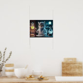 Whimsical Cat Scientist im Labrador Poster (Küche)