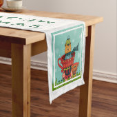 Whimsical Cat Sitzen in einem Teacup Weihnachten Kurzer Tischläufer (Beispiel)