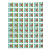 Whimsical Cat Sitzen in einem Teacup Weihnachten Tischdecke (Vorderseite)