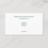 Whimsical Cat Sitzen in einem Teacup Weihnachten Visitenkarte (Rückseite)