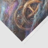 Whimsical Cat Steampunk Galaxy Quest Decoupage Seidenpapier (Ausschnitt)