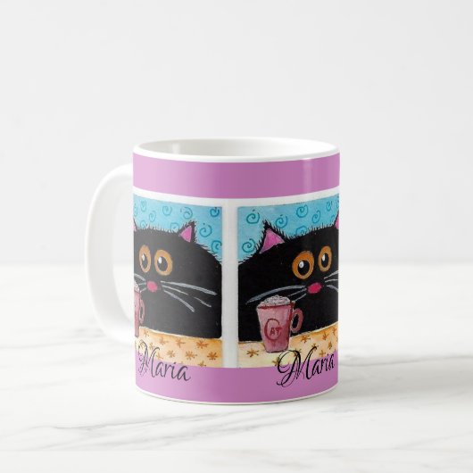 Whimsical Cat Tasse (Vorderseite Links)