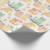 Whimsical Cat-Themed Wrapping Paper - perfekt für Geschenkpapier (Ecke)
