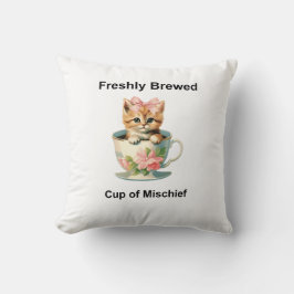 Whimsical Cat Throw Kissen