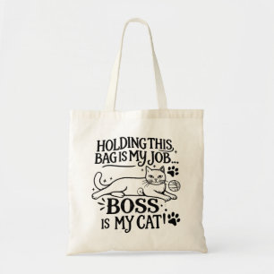 Whimsical Cat Tote Tasche, die diese Tasche hält, 