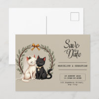 Whimsical Cat Wedding Save the Date