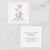 Whimsical Cats Custom Kid's Play Group Telefonnummerkarte (Vorne/Hinten)