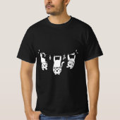Whimsical Cats on a Clothesline T-Shirt (Vorderseite)