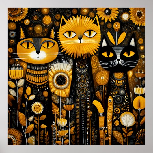Whimsical Cats Poster (Vorne)