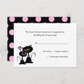 Whimsical Cats Wedding RSVP (Vorne/Hinten)