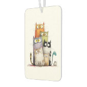 Whimsical Cats with Big Eyes Air Freshener Autolufterfrischer (Links)