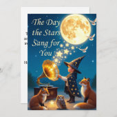 Whimsical Celestial Birthday Card: Enchanted Folk (Vorne/Hinten)