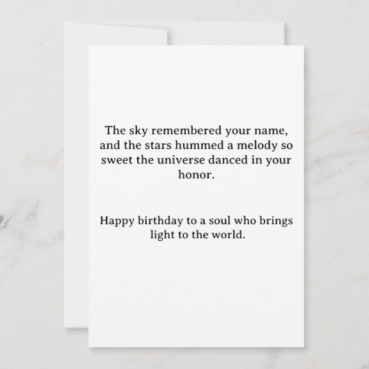 Whimsical Celestial Birthday Card: Enchanted Folk (Rückseite)