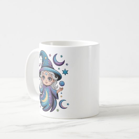 Whimsical Celestial Hexenmagie-Tasse Kaffeetasse (Vorderseite Links)