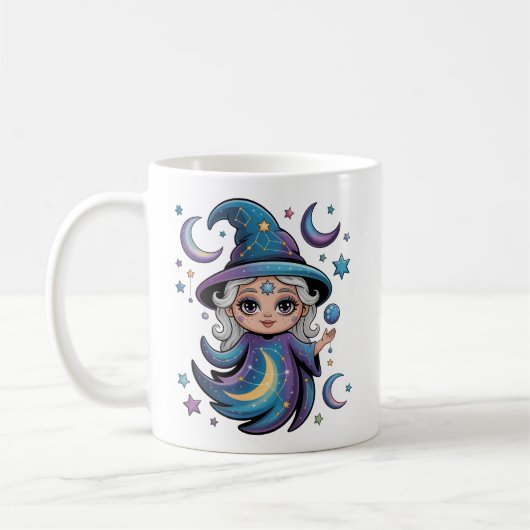Whimsical Celestial Hexenmagie-Tasse Kaffeetasse (Links)