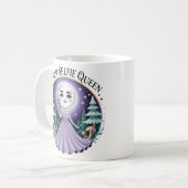 Whimsical Celestial Moon, der Selfie Wald einnimmt Kaffeetasse (Vorderseite Links)