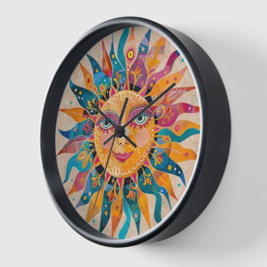 Whimsical Celestial Sun Uhr (Winkel)