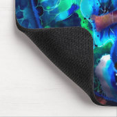 Whimsical Chameleon Abstrakt floral Aquamarin Gree Mousepad (Ecke)