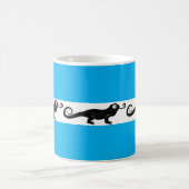 Whimsical Chameleon Design Turquoise Coffee Cup Kaffeetasse (Mittel)
