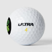 Whimsical Chameleon Klettern auf Hopfen Monogram Golfball (Logo)