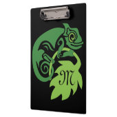 Whimsical Chameleon Monogram Klemmbrett (Links)