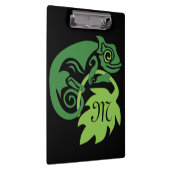 Whimsical Chameleon Monogram Klemmbrett (Rechts)